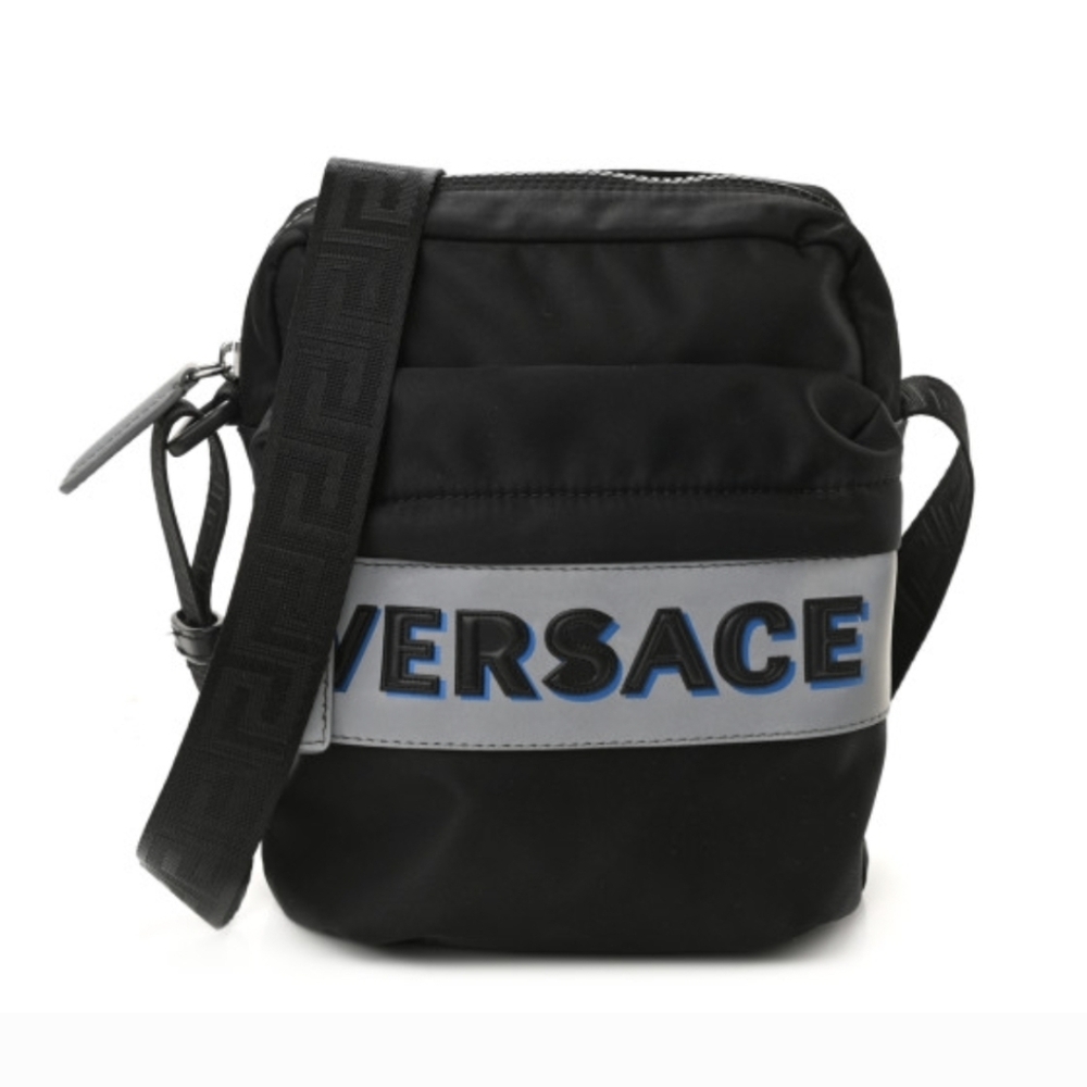 Versace Black Belt Bag with Sleek Design